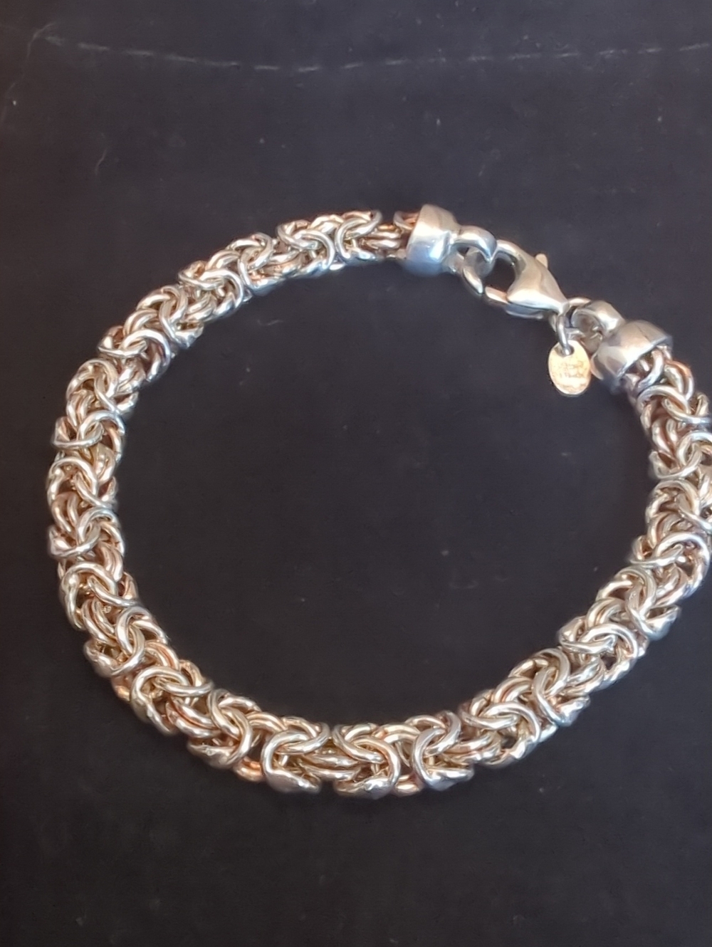 Milor Italy 950 Silver Byzantine Chain Bracelet